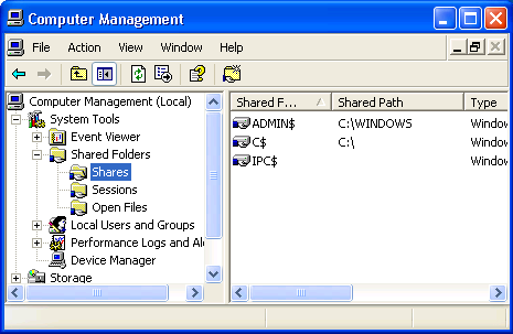 CIFS Figura 6 Cuadro de diálogo Computer Management Creación de una subcarpeta \data\col1\backup de solo lectura. Escriba una ruta, nombre de recurso compartido y seleccione los permisos. 1.