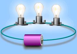 En un circuito eléctrico en serie, la corriente recorre todos los elementos del circuito por un único camino.