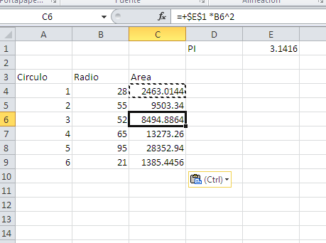 Referencias absolutas Habrá ocasiones en que para que nuestros cálculos sean correctos necesitamos decirle a Excel que no asuma en automático que las referencias sean relativas, sino