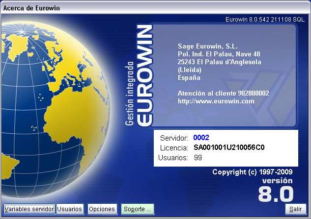 En este caso, tal y como indica el texto del mensaje, el usuario deberá enviar un e-mail a comunicados@eurowin.com informando de la licencia así como de sus datos.