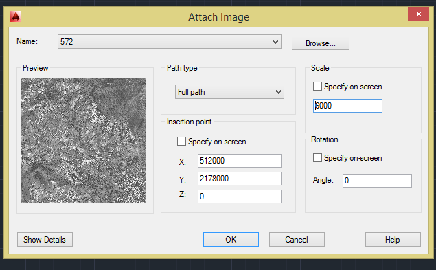 Insertar una imagen raster (ortofoto) En el caso de las ortofotos, se requiere abrir el archivo auxiliar, donde vienen las coordenadas, para identificar el