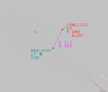 Aeronave 1 Aeronave 2 Fig. 4 Posición de las aeronaves a las 15:02:29 15:02:58.