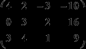Example : Gauss Elimination La Ecn. (1) (Fila 1) no se puede usar para eliminar la x de las Ecns. (2) y () (Filas 2 y ).