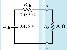 El circuito equivalente de thevenin resultante es: