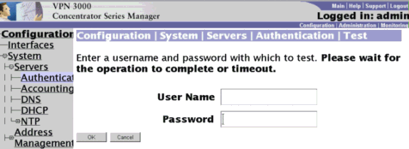 1. 2. Pruebe para estar seguro que la autenticación y el cifrado de cliente VPN a los trabajos internos de la base de datos VPN 3000 antes de que usted agregue la autenticación dominio de Windows NT