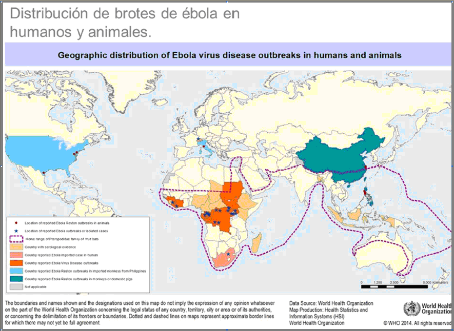 El virus del Ébola se aisló por primera vez en 1976, en el norte de Zaire, y en Sudán en dos epidemias no relacionadas.
