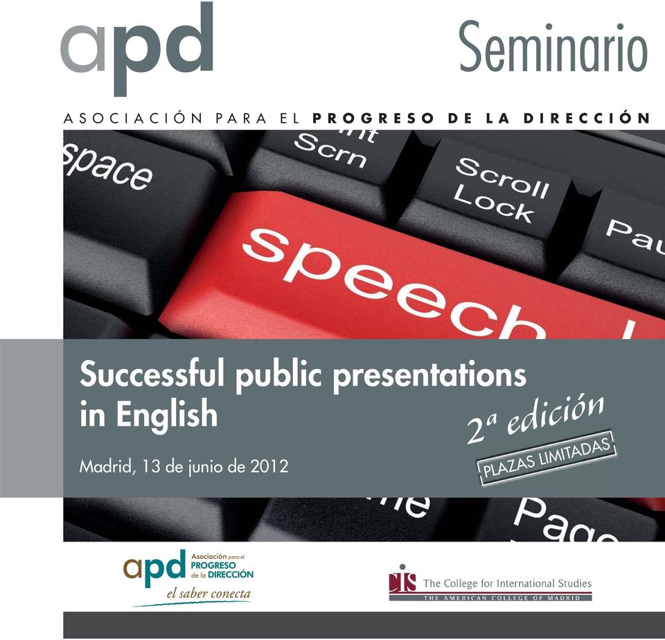 presentations in English Madrid, 13