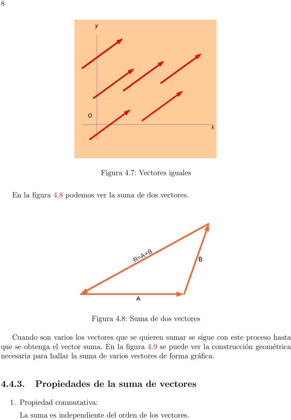 8: Suma de dos vectores Cuando son varios los vectores que se quieren sumar se sigue con este proceso hasta que se