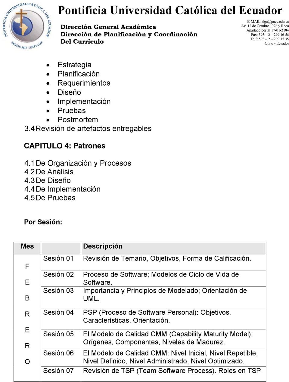 Proceso de Software; Modelos de Ciclo de Vida de Software. Importancia y Principios de Modelado; rientación de UML. PSP (Proceso de Software Personal): bjetivos, Características, rientación.