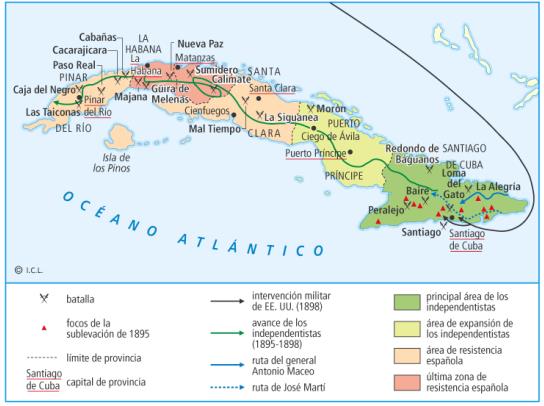 La liquidación del imperio colonial La gran insurrección. La intervención de los Estados Unidos La última guerra cubana se inició el 24 febrero de 1895 con el Grito de Baire Viva Cuba libre!