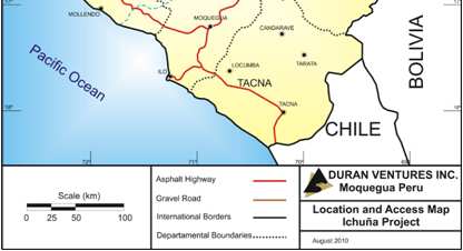 Proyecto Ichuña Descripción Ubicado a menos de 3 km de la Zona de Canahuire del Proyecto Chucapaca de Gold Fields y Buenaventura (recursos de 7.