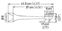 2 agujeros para tornillos de fijación M10. Aprobación: ECE Rango de Presión: 4-8.3 bar 005411001 300 / 350 Hz 8 cm (máx.) (3.
