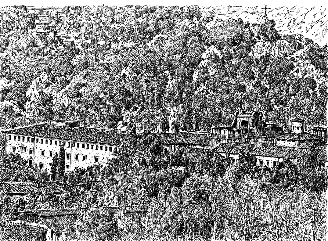 1. Lluc, de Lucus, bosque sagrado Empezamos nuestro itinerario en el monasterio de Lluc, principal centro espiritual de la isla de Mallorca, localizado en el término municipal de Escorca, en el