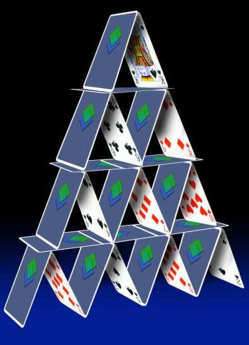 Propuesta 7 CASTILLO DE NAIPES CASTILLO DE NAIPES 1. Cuántas cartas necesitas para hacer un castillo de 1 piso, 2 pisos, 3 pisos?