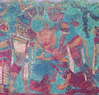 La hipótesis sobre la presencia de olmecas-xicallanca en Cacaxtla, se basa en la existencia de pinturas murales, cuyo estilo refleja el sincretismo cultural característico de dicho grupo.