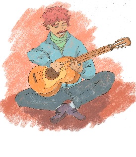 Anexos sesión 4 Set de tarjetas con personajes El Músico Me llamo Andrés y soy un músico callejero. Comencé a tocar la guitarra desde que era muy pequeño.