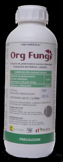Fungicidas Fungicida botánico Extracto de gobernadora (Larrea tridentata) Qué es OrgFung?