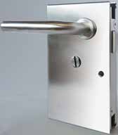 Cerraduras fijas llave AGA Cerraduras especiales para baños públicos CCBM-LED» Opción cerradura» Opciones cerradero Muesca R 4 114 R 4 Vista interior Vista exterior 62 Ref.