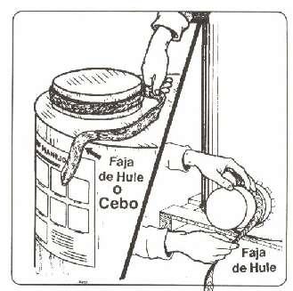 7. Sellado del Silo Se puede sellar fácil y muy cómodo con cebo, jabón, cera, grasa o junto con faja de hule o cinta.