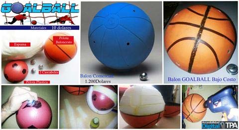 Página 4 de 22 Galería de imágenes Comparto vídeo demostrando el funcionamiento del Balón bajo costo para el deporte de Goal Ball practicado por personas con discapacidad Visual.