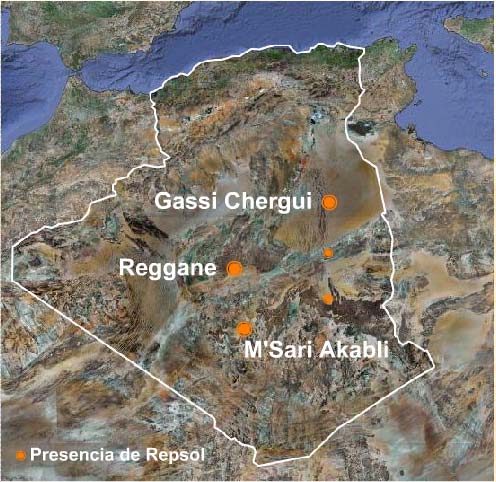 Hitos 2008-2009 / Upstream: Argelia Dos nuevos descubrimientos de gas en la Cuenca de Reggane que se unen a los 4 ya realizados en 2005-2007.