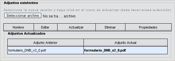 Podrá realizar la edición del documento adjunto de dos formas: Edición online: Para utilizar esta funcionalidad, el usuario deberá dirigirse a la sección de archivos Adjuntos existentes como se