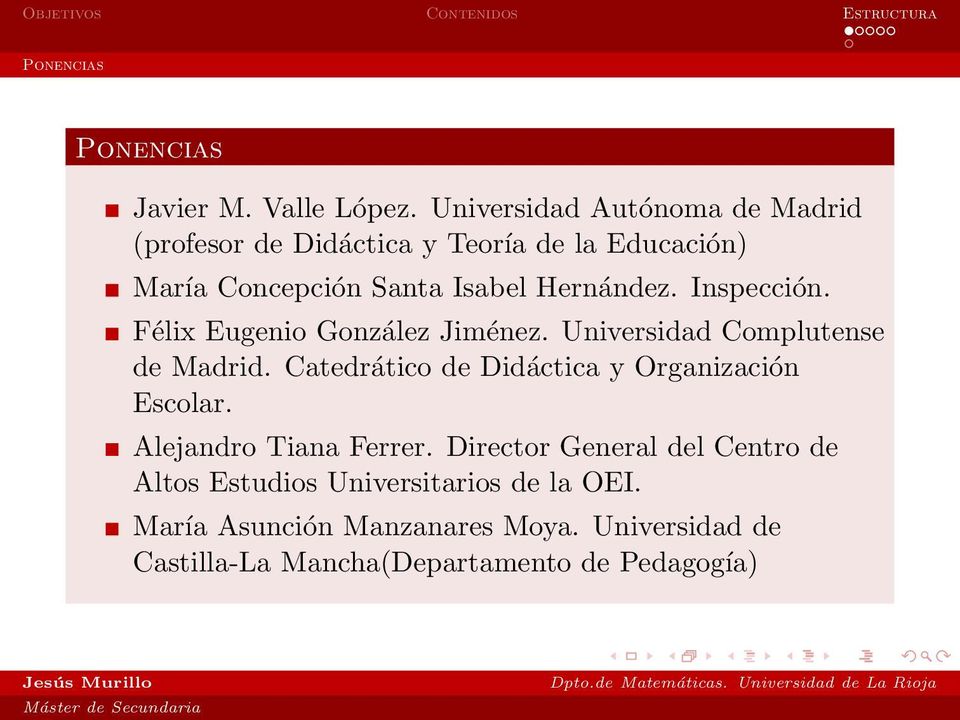 Hernández. Inspección. Félix Eugenio González Jiménez. Universidad Complutense de Madrid.