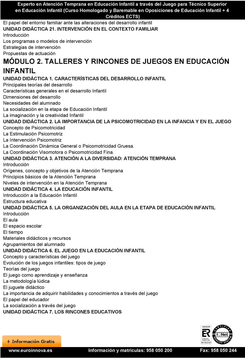 TALLERES Y RINCONES DE JUEGOS EN EDUCACIÓN INFANTIL UNIDAD DIDÁCTICA 1.
