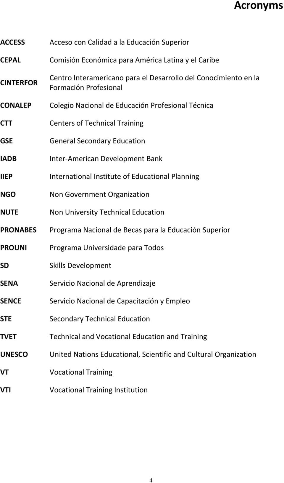 Secondary Education Inter American Development Bank International Institute of Educational Planning Non Government Organization Non University Technical Education Programa Nacional de Becas para la