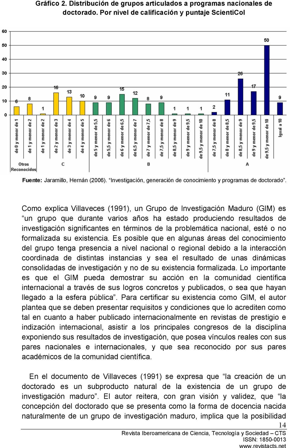 Como explica Villaveces (1991), un Grupo de Investigación Maduro (GIM) es un grupo que durante varios años ha estado produciendo resultados de investigación significantes en términos de la