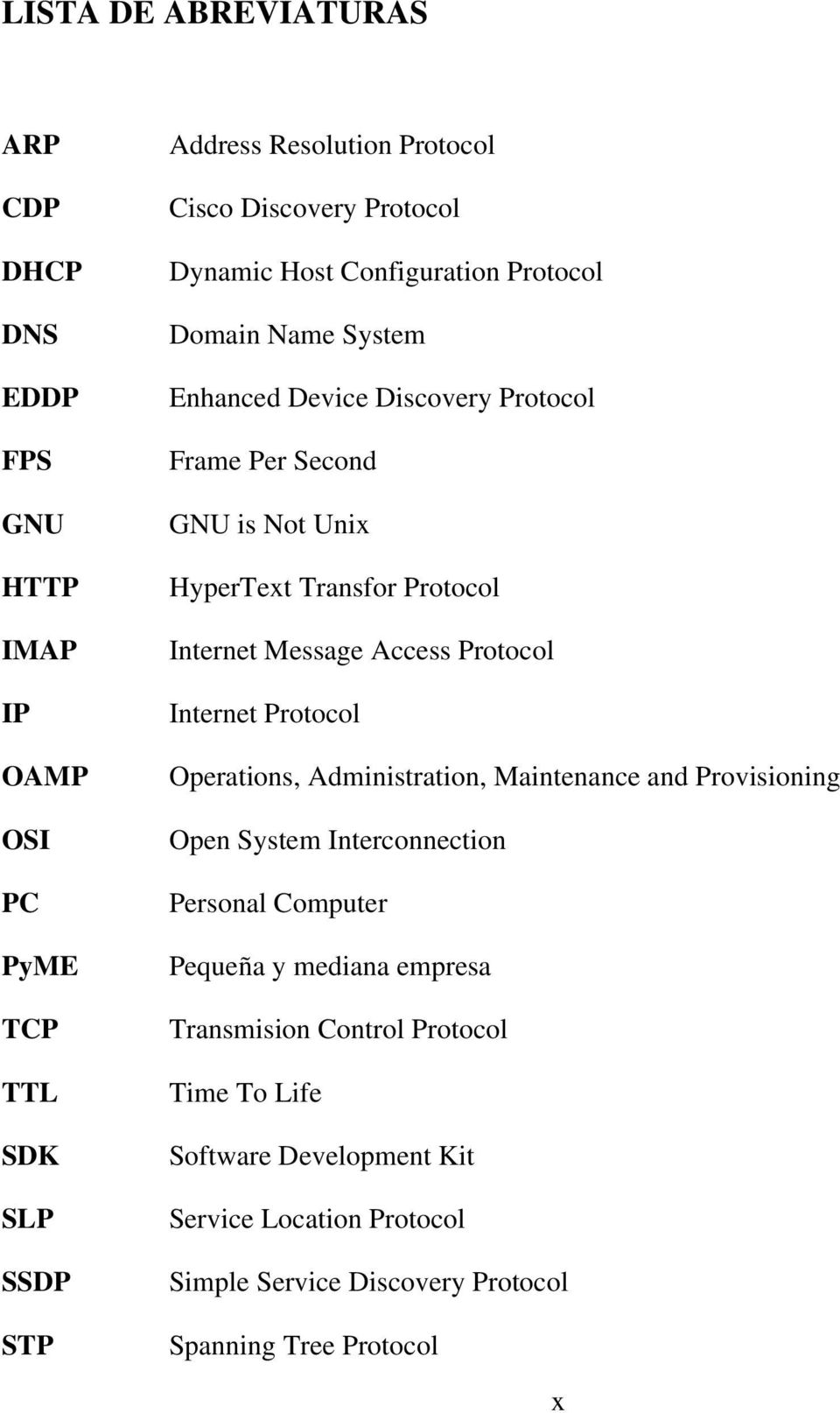 Message Access Protocol Internet Protocol Operations, Administration, Maintenance and Provisioning Open System Interconnection Personal Computer Pequeña y