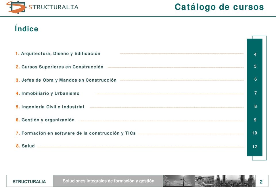Inmobiliario y Urbanismo 7 5. Ingeniería Civil e Industrial 8 6.