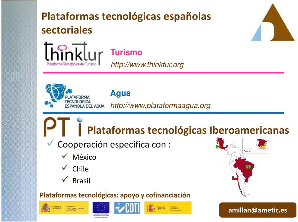 org Plataformas tecnológicas Iberoamericanas Cooperación específica