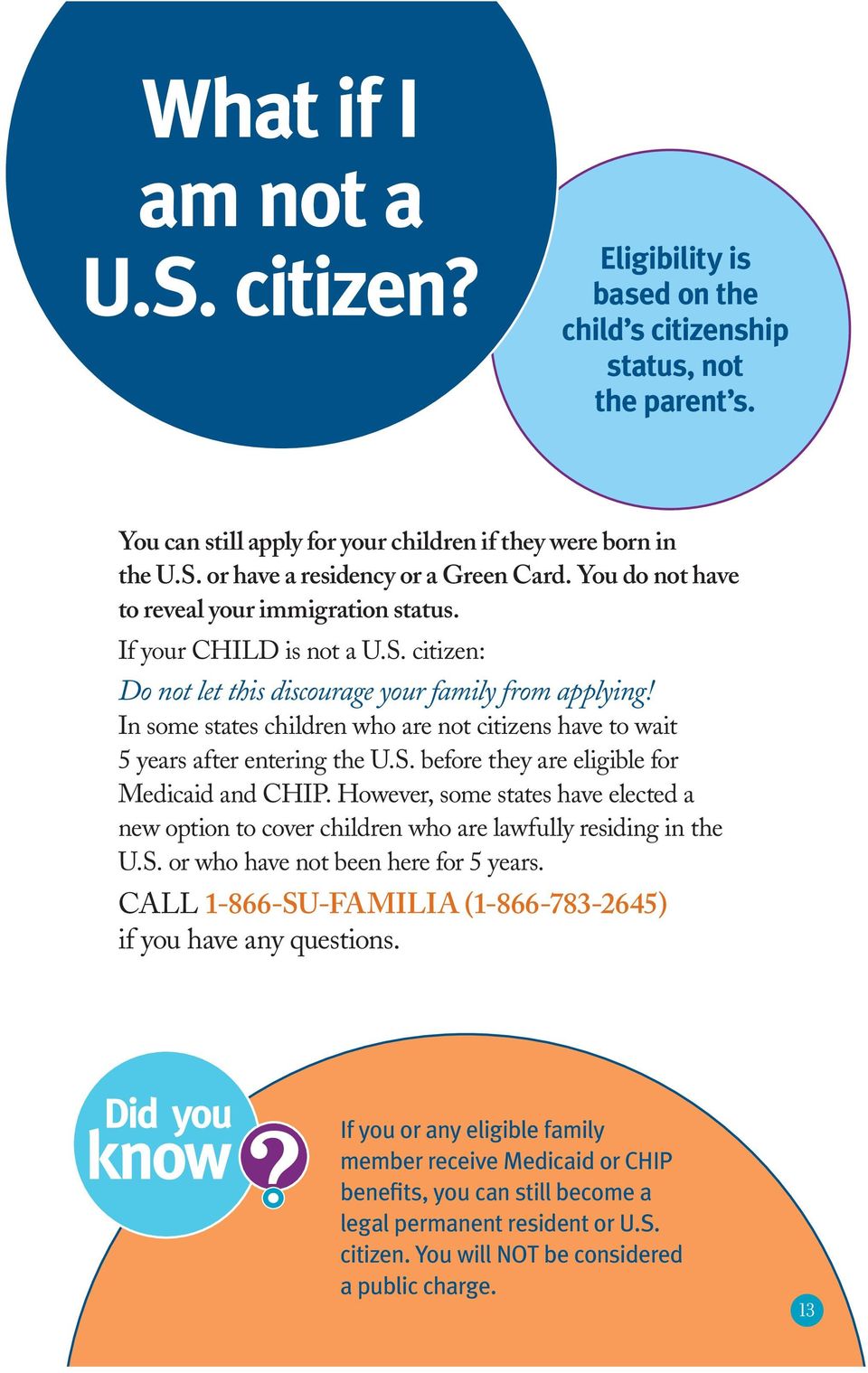 In some states children who are not citizens have to wait 5 years after entering the U.S. before they are eligible for Medicaid and CHIP.