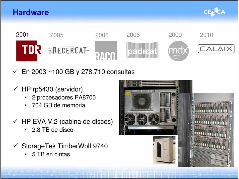 710 consultas HP rp5430 (servidor) 2 procesadores