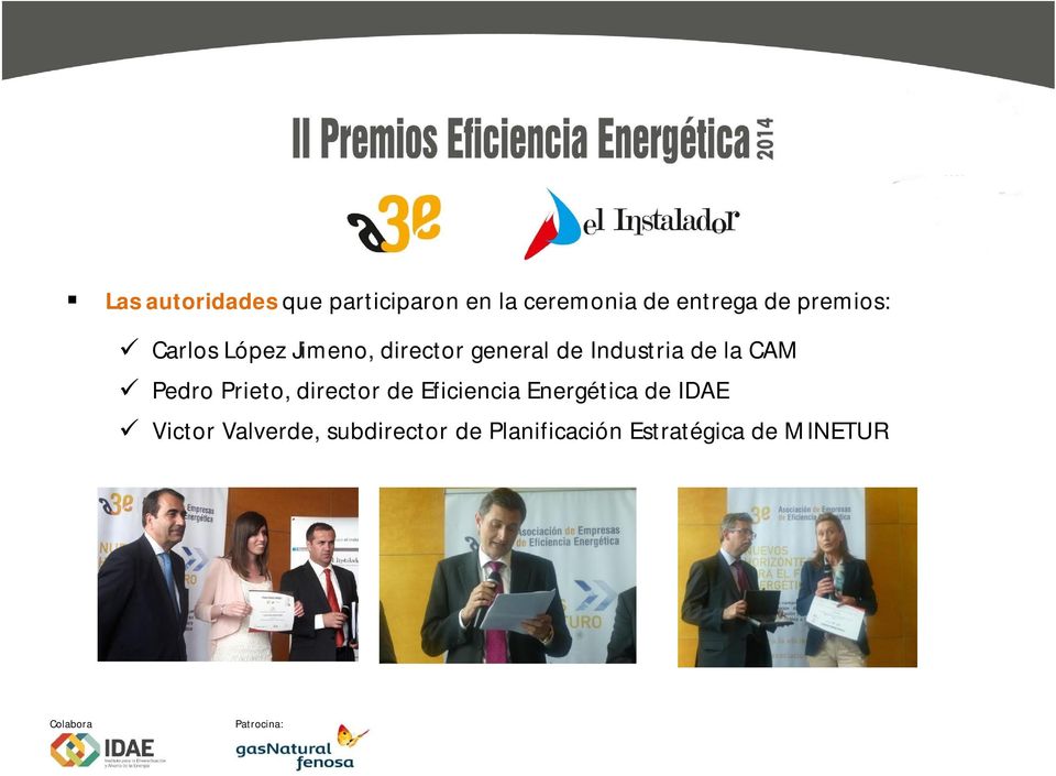 la CAM Pedro Prieto, director de Eficiencia Energética de IDAE