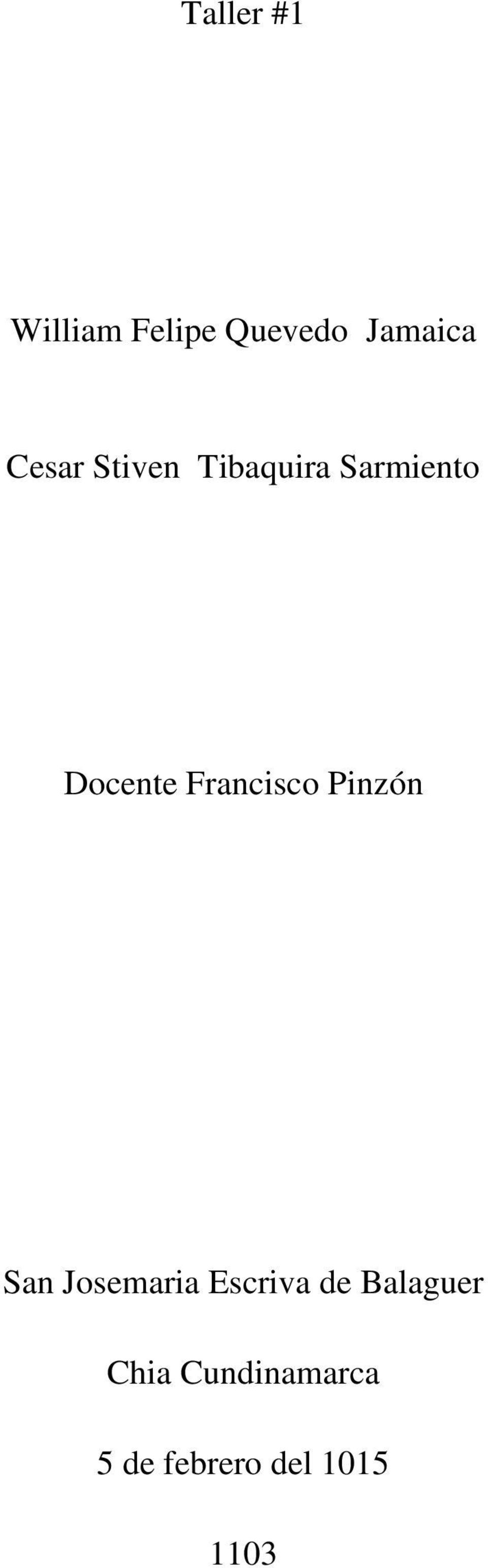 Francisco Pinzón San Josemaria Escriva de