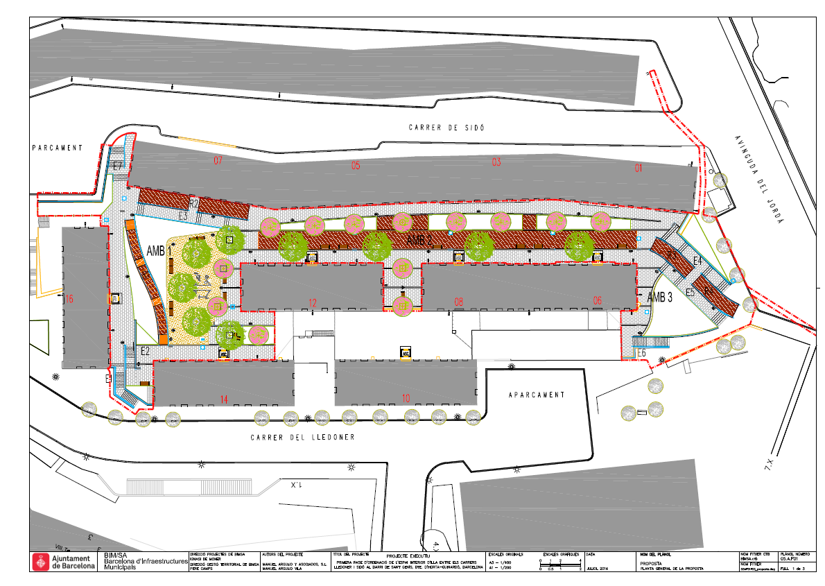 El consell de barri de Sant Genís dels Agudells/ 29 d abril de 2015 Principals actuacions legislatura i actuacions futures Obres a Sidó-Lledoner (2 de 3) Les obres d urbanització dels espais
