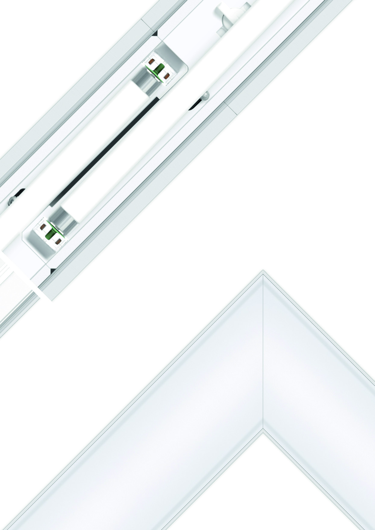 13 VERSIÓN T5 Luminaria para lámparas Fluorescentes solapadas o en línea, disponible con difusor BLINE o reflector doble parabólico brillante PB.