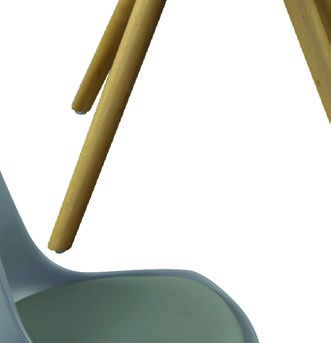 Silla Capri Silla tapizada en polipiel adaptable para todos los espacios. pata metálica cromada. Cross Silla Silla unibody con asiento flexible de ABS y sentada acolchada.