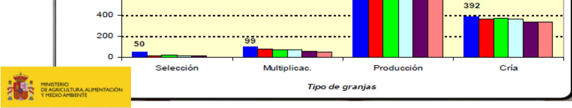 Gallinas ponedoras (oferta) En España se ha producido el cambio estructural en el sector productor de huevos, alcanzando el 100% de cambio en Julio 2012.