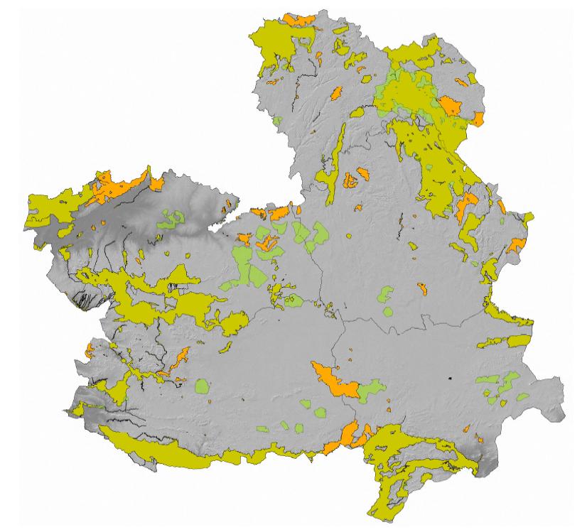 RED NATURA 2000 EN CASTILLA-LA MANCHA Castilla-La Mancha ha realizado una propuesta que incluye 72 LIC, con una superficie de 1.565.220 hectáreas, y 38 ZEPA, con una superficie de 1.582.031 hectáreas.