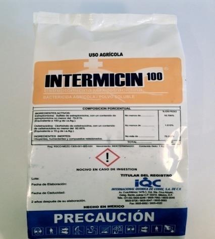 INTERMICIN 100 Los antibióticos son compuestos con una alta selectividad bioquímica los cuales pueden ser introducidos en forma selectiva a la planta.