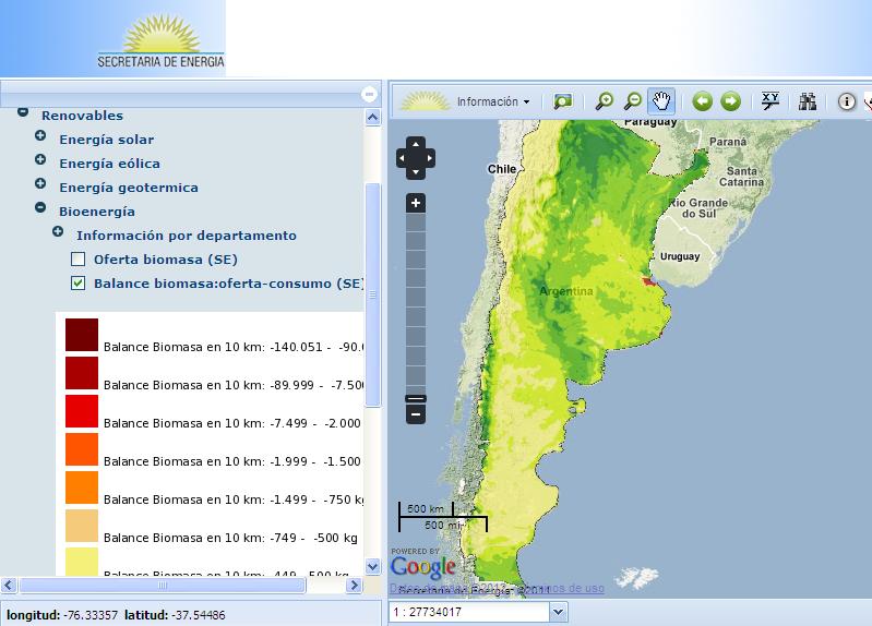 5. Difusión de resultados Los resultados del proyecto WISDOM Argentina son accesibles para la consulta en el sistema de información geográfica de la página de internet de la Secretaría de Energía de
