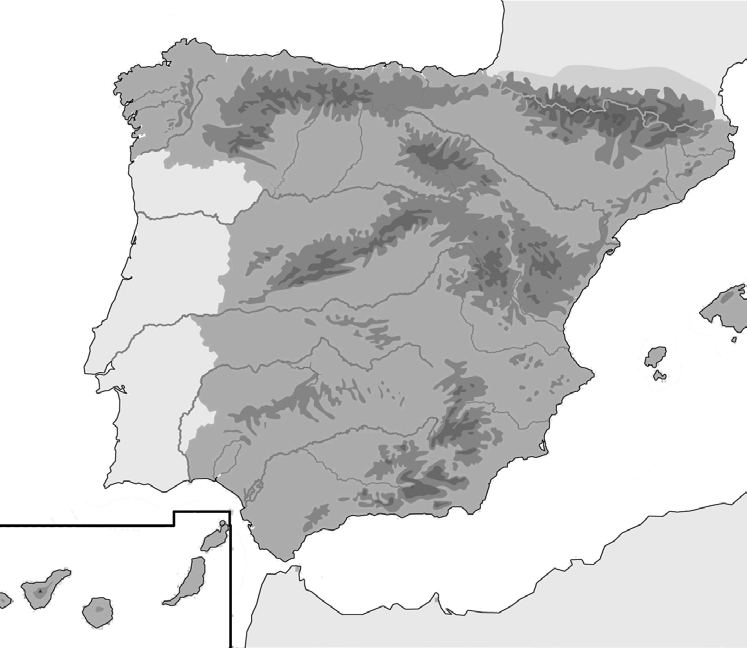 CLIMA DE MONTANA 3 SUBTIPOS 3 Pirineos y Cordillera Cantábrica (llueve.500 mm) Sistema Ibérico y Sistema Central (.000-500 mm) Sistema Penibético (llueve.