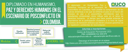 UCO Notas Diplomado en Humanismo, paz y derechos humanos en el escenario del posconflicto en Colombia.