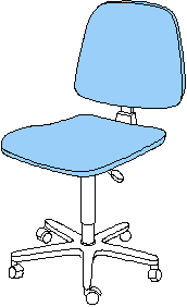 Requisitos de la silla de trabajo La altura del asiento debe ser ajustable. El respaldo debe tener una suave prominencia para dar apoyo a la zona lumbar (parte baja de la espalda).