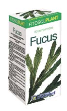 FITOSOL FUCUS (tallo) (comprimidos) Fucus (Fucus vesiculosus) Estimulante tiroideo, hipocolesterolemiante, remineralizante, diurético, saciante y laxante suave.