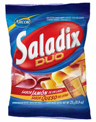 Saladix Duo SNACKS 3746 Saladix Duo jamón y queso 4 x