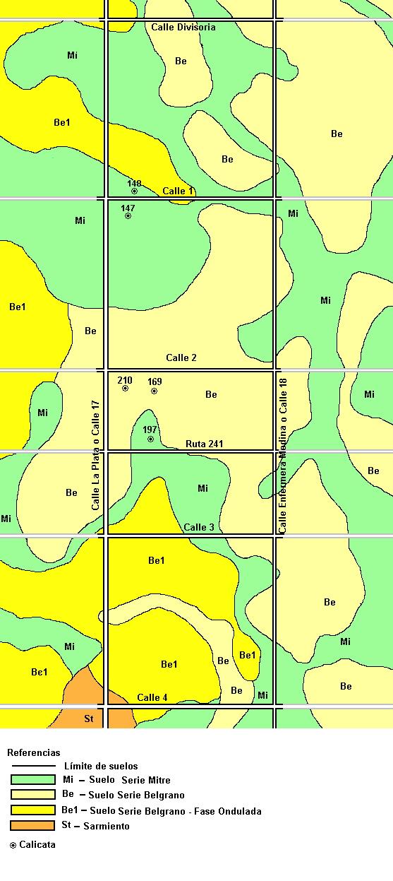 54 Figura 33. Mapa de suelos del área (Integración de las cartas de suelo N 64, 65, 73 y 74). Los suelos predominantes corresponden a la serie Mitre.